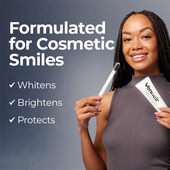 Venneir® Professional Toothpaste for Veneers, Implants, Bondings, Crowns & Sensitive Teeth - Stain Removing, Whitening, Natural, SLS Free, Pro Enamel Repair - Image 5